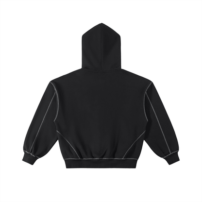 OYP Black Hoodie Rückansicht mit Kapuze, premium Qualität, bequemer Schnitt, stylisches Design